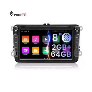 Autoradio Android double couche DIN 8 pouces avec CarPlay, Android Auto, GPS, WiFi, Bluetooth, radio FM, égaliseur RDS, dédié Volkswagen - Product Image 1
