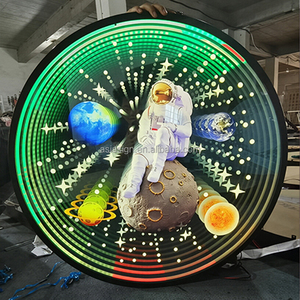 Miroir publicitaire <span class=keywords><strong>LED</strong></span> personnalisé en gros, effet infini 3D, miroir abyssal, graphique personnalisé pour magasin de détail - Product Image 1