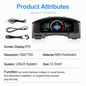 NaviHua สำหรับ Toyota Land Cruiser ปี 2007-2020 อัพเกรดหน้าปัดดิจิตอล LCD แผงหน้าปัดรถยนต์ มาตรวัดความเร็ว แดชบอร์ด รองรับ Virtual Carplay - Product Image 5