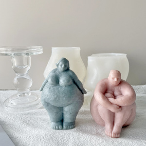 Nuovo stile nordico astratto fai da te in Silicone umano grasso figura femminile ornamenti per la <span class=keywords><strong>torta</strong></span> per la realizzazione di candele - Product Image 6