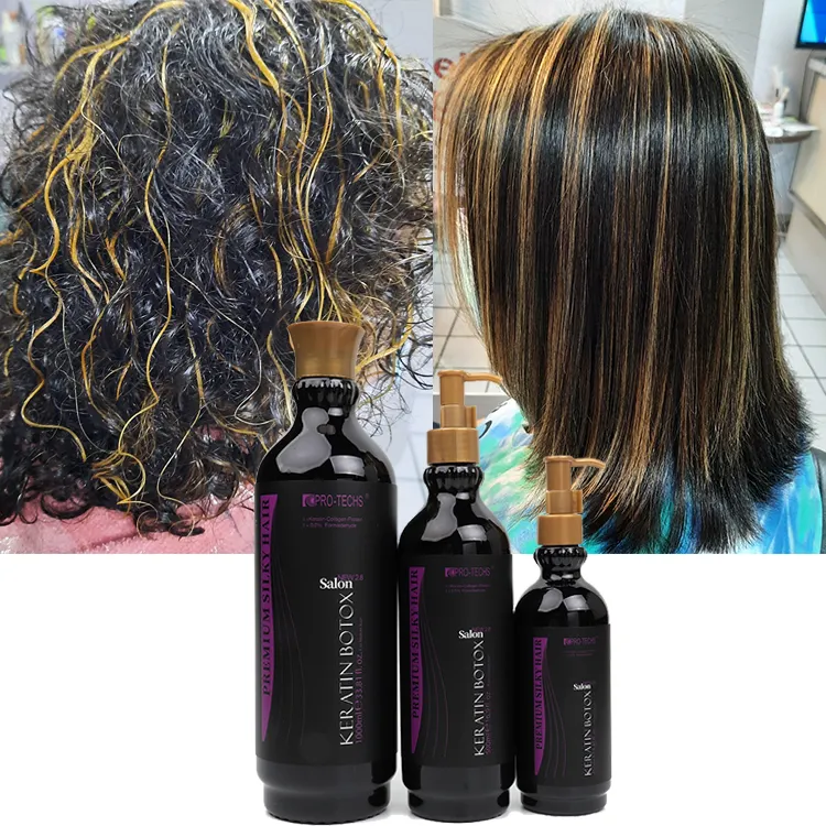 PRO-TECHS Großhandel Salon Verwenden Sie brasilia nische seidige Keratin-Behandlung Haar glättung Chemisch behandeltes Shampoo