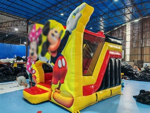 Château gonflable commercial gonflable gonflable de <span class=keywords><strong>maison</strong></span> de rebond d'enfants de <span class=keywords><strong>Mickey</strong></span> d'enfants bon marché avec la glissière - Product Image 2