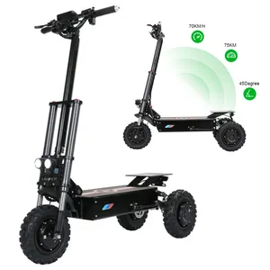 China Manufacturer 3 motors front rear hydraulic brakes long range 11inch 5400w 60v electric scooter cargo from Changzhou wuxi