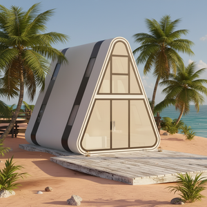 Casa Prefabricada Modular Tipo Cápsula Espacial de Techo Plano, Impermeable de Tres Niveles, con Resistencia al Viento Nivel <span class=keywords><strong>C3</strong></span> para Campamentos al Aire Libre - Product Image 4
