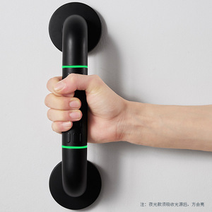 Barre d'appui noire pour salle de bain, capacité de charge de 200 kg, poignée antidérapante pour toilettes, pour personnes âgées et handicapées, style moderne - Product Image 3