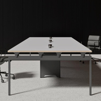 Mobilier de bureau moderne Panneau de particules Ordinateur de bureau 2/4/6/8 personnes Bureau pour 2/4/6/8 places Poste de travail