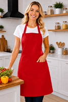 Tablier de Chef en PVC Souple Imperméable de Haute Qualité, Design Tendance, Taille Ajustable, Tablier de Cuisine Vierge pour la Cuisson