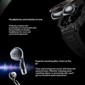 ساعة ذكية جديدة D11 2 في 1 مع سماعة رأس وتقنية NFC للمكالمات، ساعة هاتف للجنسين - Product Image 4