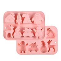 MUYULINS Weihnachten 8-Fach LFGB Platin Antihaft-BPA-freie Silikon-Mousse-Kuchen-Dekorationsform China