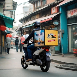 Labubu hiển thị biển báo và quang điện tử xe máy Giao Hàng quảng cáo hộp Đèn các tông hiển thị truy cập video kutombana - Product Image 2