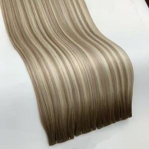 Extensions de cheveux vierges Remy chinois 100% prêtes à l'emploi en usine, couleur foncée douce, cuticules alignées, ondulation droite simple, modèle 2026 - Product Image 2