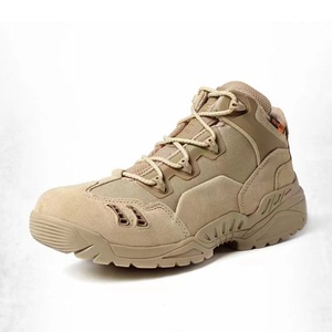 Bottes tactiques de combat et de chasse TSB11 marron en maille respirante et drainante avec trous d'aération et fermeture éclair latérale - Product Image 3