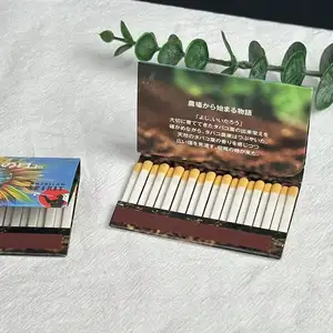 Khác nhau phù hợp với tip màu sắc in logo trên que diêm thiết kế phù hợp cho xì gà đóng hộp tùy chỉnh giấy matchbook