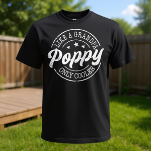 Camiseta Poppy Like A Grandpa Only Cooler para hombre, regalo del Día del Padre - Product Image 3
