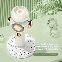 Ventilateur portable sans pales à brume froide, moteur sans balais, figurine mignonne, pulvérisation verticale, rechargeable par USB, humidificateur, avec logo