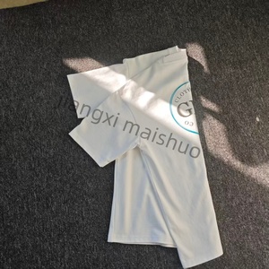 T-shirt da uomo bianca a costine di alta qualità, in tessuto spesso, personalizzabile con stampa serigrafica, all'ingrosso a buon prezzo - Product Image 5