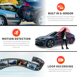 4 ערוץ מראה מצלמה מקף, עם wifi gps 1080p 9.66 "ips מסך מקף מצלמת קדמי ו חניה אחורית מצב g-חיישן חינם 32 כרטיס Gb - Product Image 6