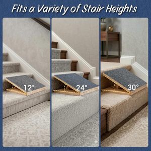 Rampa Ajustable de Madera para Mascotas, Perros y Gatos, Escaleras Plegables Antideslizantes, <span class=keywords><strong>Escalera</strong></span> para Perros para Sofá, Ideal para Razas Pequeñas y Medianas - Product Image 5