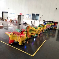 Manège Dinosaure en Silicone pour Fêtes de Noël, Utilisation Intérieure/Extérieure, Jardins Publics, Centres Commerciaux, Capacité de Charge 150kg, Sans Balais