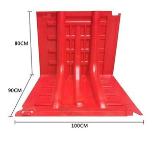 Barriera stradale multifunzionale in plastica a forma di L da 52.8cm barriera temporanea per bloccare l'acqua di emergenza - Product Image 3