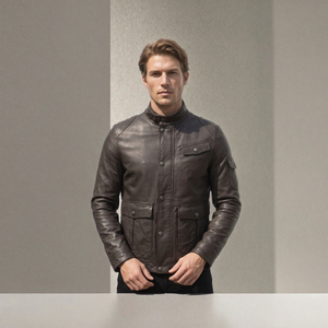 Custom High Quality Vintage <b>Slim</b> <b>Fit</b> Mens Biker <b>Jackets</b> | Sheep Skin Zipper Closure Autumn Plain Dyed OEM Manufacturer - Product Image 3