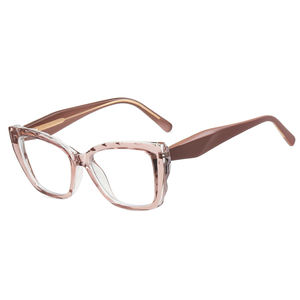 MS 97815 Lunettes anti-lumière bleue pour femme, monture œil de chat ludique en TR, cadre losange rouge cristal, branches minimalistes, prêtes pour la prescription - Product Image 5