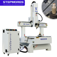 Routeur CNC 5 axes haute précision 1212, machine de sculpture sur bois 3D CNC avec table rotative et contrôleur RTCP