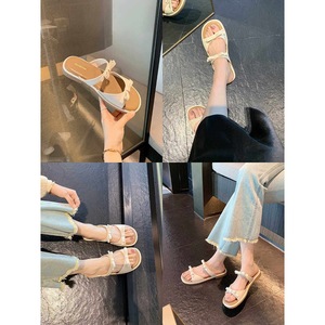 2026 Age-Reducing Soft Sole Bow Open Toe Beach Slippers for Women Versatile Casual Style Sandals - Product Image 2