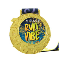 Médailles personnalisées en alliage de zinc avec logo et lettres imprimées, médailles commémoratives plaquées or, médailles 2026 pour marathon de course à pied