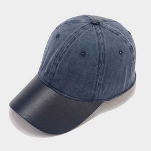 Gorra de béisbol/golf vintage de cuero con borde de color, visera suave, estilo europeo-americano, gorra deportiva con visera de pico de pato para mujer y hombre - Product Image 5