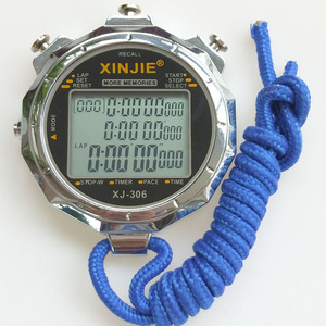 Xinjie Xj-306 Metal Electronic Stopwatch 100-300 Lane Lcd Display Waterproof For Sports Timing - Product Image 5