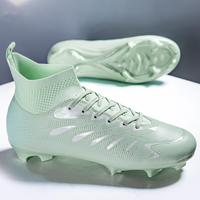 Chaussures de football à crampons longs Zhen Factory Direct, tige en PVC, semelle intermédiaire en TPU, doublure en mesh, pour l'hiver/été |   Unisexe Athlétique