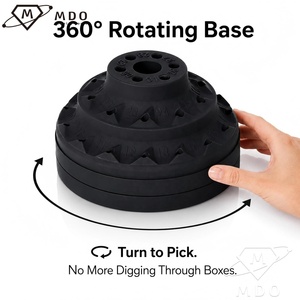 360 °   Caja <span class=keywords><strong>de</strong></span> Almacenamiento para Herramientas Rotatorias, 31 Orificios, Caja para Fresas Dentales, Organizador <span class=keywords><strong>de</strong></span> Brocas, Caja <span class=keywords><strong>de</strong></span> Almacenamiento para Herramientas <span class=keywords><strong>de</strong></span> Joyería - Product Image 5