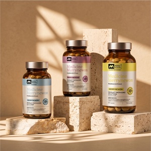 Bouteilles en verre givré personnalisées vides pour médicaments et pilules 120ml 150ml 200ml 250ml 300ml, flacons ambrés pour compléments alimentaires - Product Image 4