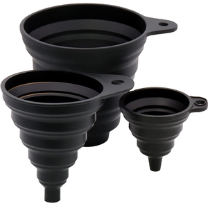 All'ingrosso grande diametro imbuto in Silicone Spot pieghevole telescopico utensile per versare olio di vino combustibile per uso domestico cucina utensile - Product Image 1