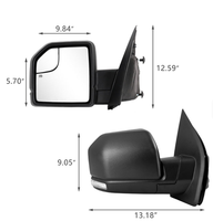 Nouveaux rétroviseurs latéraux manuels pliables de haute qualité pour remorquage F150 2015-2018, chauffants, avec clignotants, garantie 1 an XMAXVISION