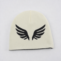 Op maat gemaakte Jacquard logo reversibele gebreide beanie muts, custom acryl, dubbelzijdig, custom patroon, club beanie, streetwear, groothandel