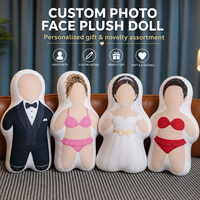 Poupée en peluche personnalisée avec photo, oreiller intégral personnalisé avec options de conception de costume
