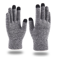Gants de course tactiles antidérapants personnalisés avec logo, pour l'hiver, à doigts complets, respirants, doux, en acrylique tricoté, pour l'extérieur
