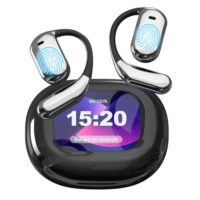 Q16pro LCD Real Time Language Translator Earbuds, AI Language Translator Earphone 3-in-1 Accents & Long Battery Life OWS Headset