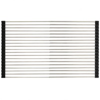 Égouttoir à vaisselle extensible et pliable pour évier, support télescopique moderne en acier inoxydable, réglable et montable sur évier