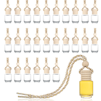 Diffuseur de parfum pour voiture vide personnalisé 10 ml avec bouchon à vis, sérigraphie, à suspendre, vente en gros avec couvercle en bois et emballage
