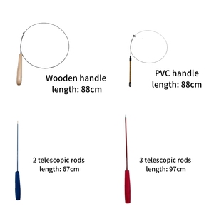Shengfeng Factory Direct Wholesale RTS OEM Feather Steel Wire Fishing Cat Teaser Toys Teasing Stick Interactive Toy Set Wand - Product Image 5