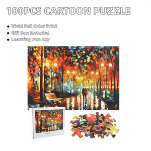 Venta al por mayor 100 piezas de rompecabezas de cartón con dibujo animado, juguete educativo DIY para niños y adultos, con caja - Product Image 2