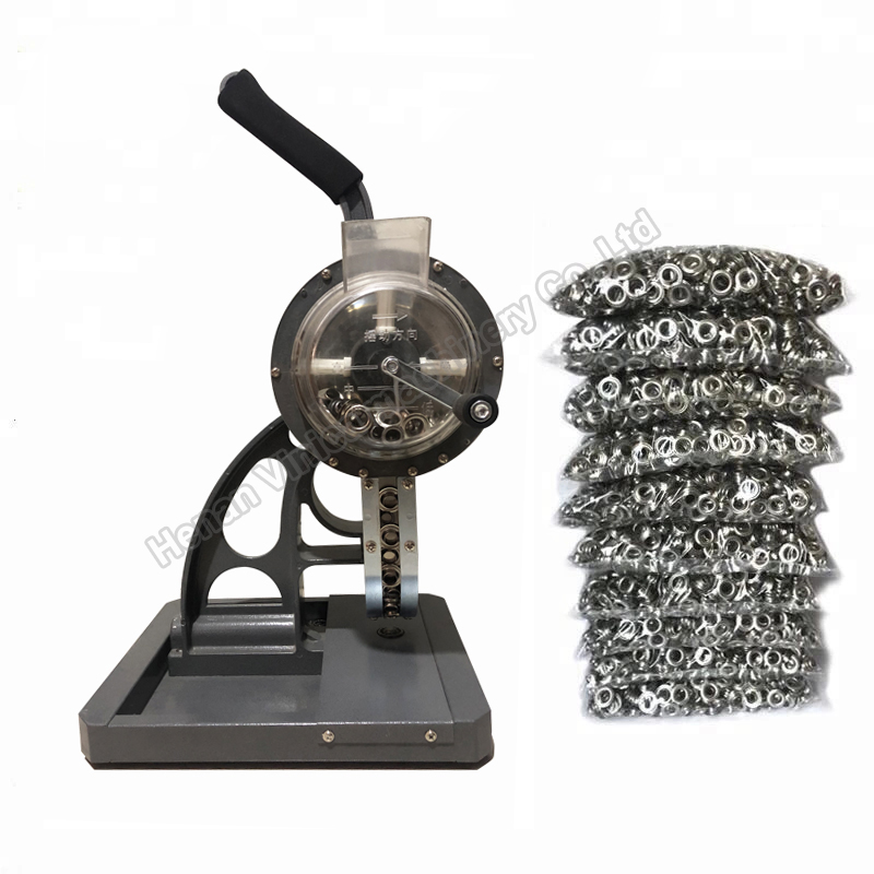 QWORK Semi-Automatic Grommet Machine, Heavy Duty Hand Press Eyelet Grommet Machine, Puncher Eyelet Feeding Tool, With 5000PCS 3/8"(10MM) Grommet For Banner, Awning, Poster