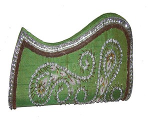 Indian Handmade Satin Embroidery Ethnic <b>Wedding</b> Gift Party <b>Clutch</b> Wrist Bag - Product Image 1