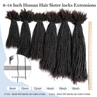 Extensions de Cheveux Naturels Originea Micro Locks, Interlocking Permanent, Douces et Serrées, Type Sister Loc, Cheveux Humains