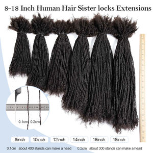 Originea Micro Locs Extensions Menselijk Haar Volledig Handgemaakt In Elkaar Grijpende Permanente Zachte En Strakke Zusterloc Extensions Menselijk Haar - Product Image 4