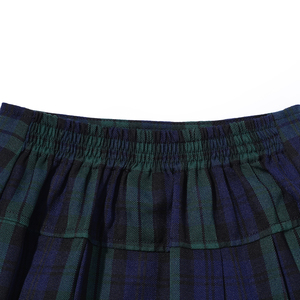 कारखाने थोक जैक डिजाइन ग्रीन प्लेड स्कूल वर्दी स्केर्ट ड्रेस बच्चों के लिए सर्दियों की जांच पॉलिएस्टर प्लेटेड स्कर्ट - Product Image 4