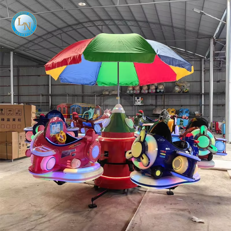 High Popularity Toys Mini Merry Go Round Amusement Park Swing Sale Rotating Electric Car Carousel Ride for Kids